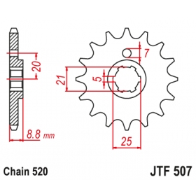 Front sprocket JTF507