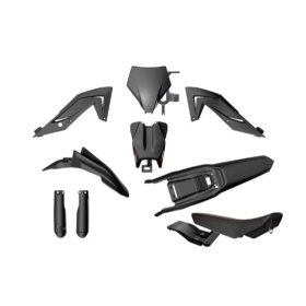 Racetech Plastic Set + seat Talaria MX4 / MX5 / TL4000 / TL5500 23-25 Black