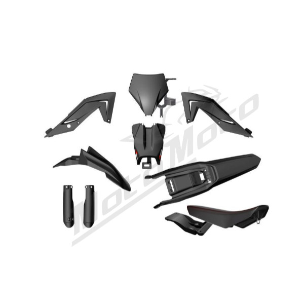 Racetech Plastic Set + seat Talaria MX4 / MX5 / TL4000 / TL5500 23-25 Black