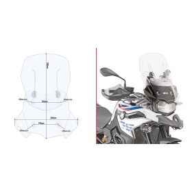 Givi D5129KIT stiklo montavimo rinkinys, skirtas D5127S, D5127ST, AF5127 stiklams
