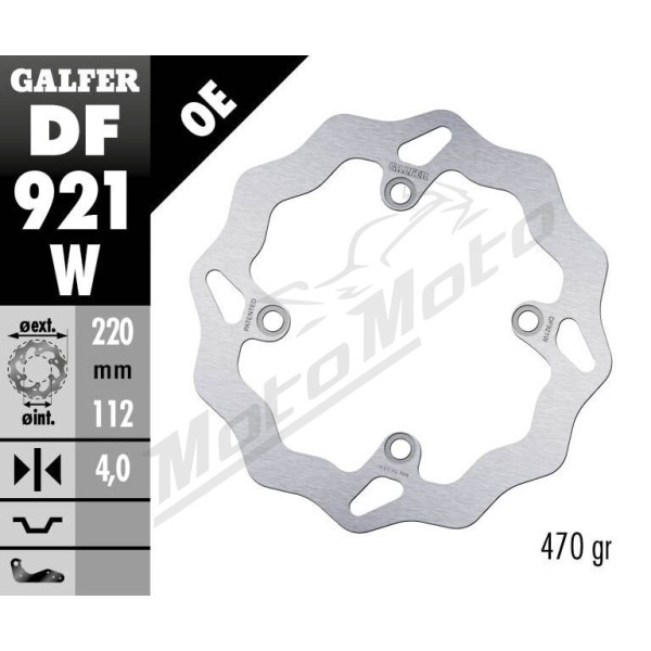 GALFER "Wave®" Galinis stabdžių diskas Sherco SE / SEF / SEF-R / SE-R 250-450cc 12-23