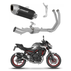Dominator Full Exhaust System Collector Silencer S6 BLACK + dB killer Kawasaki Ninja 650 2023->