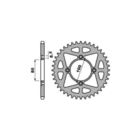 Pbr rear sprocket 4451 Beta Motor / Evo 200-300 03-22