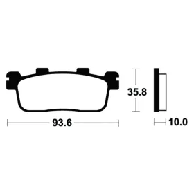 TECNIUM Scooter Organic Brake pads ME363 Kymco / Peugeot / Yamaha 125-400cc 05-24