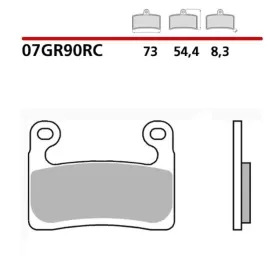 BREMBO Racing Carbon Ceramic stabdžių trinkelės priekinės BMW R / S 1000-1250cc 2019-2024