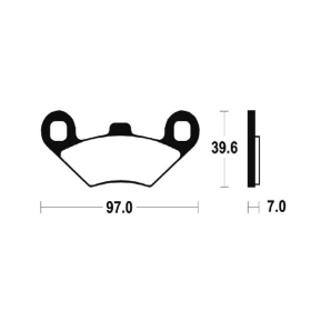 TECNIUM MX/ATV Sintered Metal Brake pads - MO216 Polaris Xpress / Xplorer / Xpedition / Trail Boss / Trail Blazer / Sportsman / Sport / Scrambler / Ranger / Predator / Outlaw / Magnum / Hawkeye / Dies
