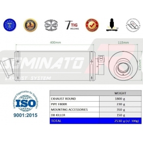 Duslintuvo bakelis Dominator Round BMW F800R 2009-2019