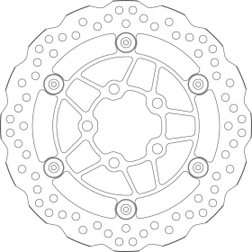 SBS Front Right Stainless Steel Brake Rotor Kawasaki / Kymco 125-300cc 12-24