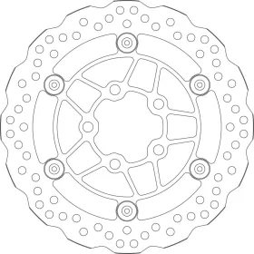 SBS Front Right Stainless Steel Brake Rotor Kawasaki / Kymco 125-300cc 12-24