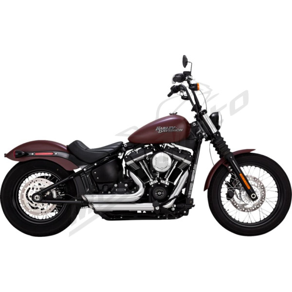 VANCE & HINES Shortshots Staggered Exhaust System Chrome Harley Davidson FXST / FXLRS / FXBBS / FLHC 1750-1923cc 18-24