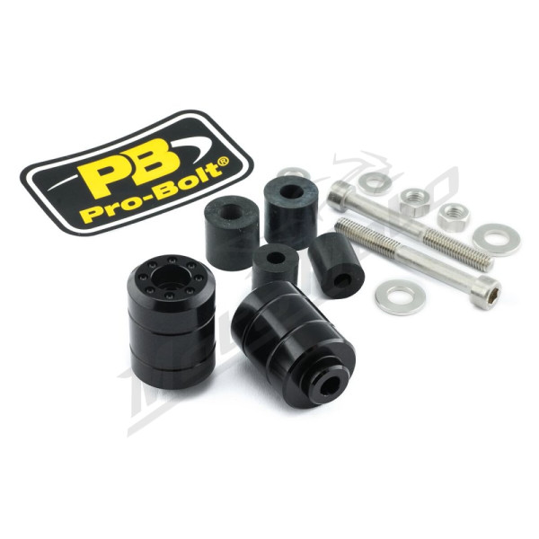 PRO BOLT Vairo antgaliai juodi 2vnt. APRILIA / KTM / SUZUKI / YAMAHA 125-1400cc 96-24