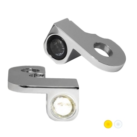 HEINZ BIKES NANO Series Handlebar Turn/Side Signals Chrome Harley Davidson FLD / FXD / FXDB / FXDL / FXDX / FXDC 1340/1800 91-17