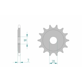 AFAM Steel Standard Front Sprocket 22202 - 520 12-13 teeth SUZUKI PE 175 1981-1983