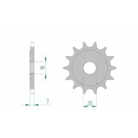 AFAM Steel Standard Front Sprocket 22202 - 520 12-13 teeth SUZUKI PE 175 1981-1983