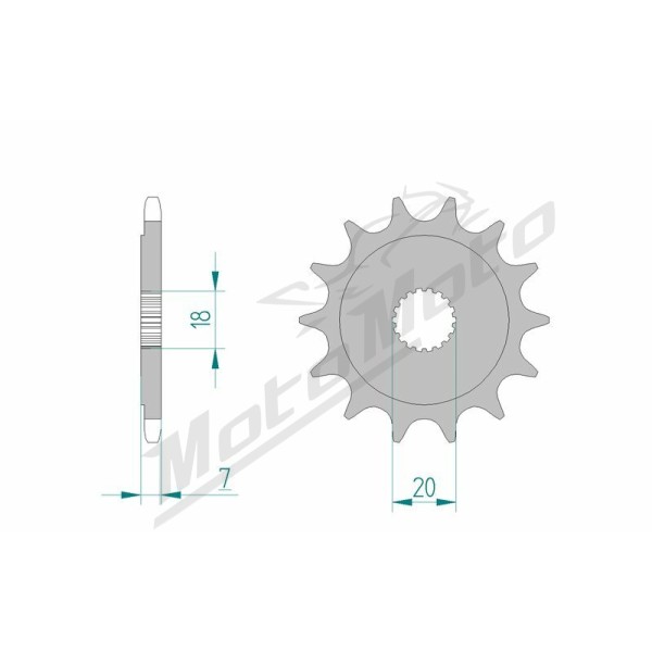 AFAM Steel Standard Front Sprocket 22202 - 520 12-13 teeth SUZUKI PE 175 1981-1983