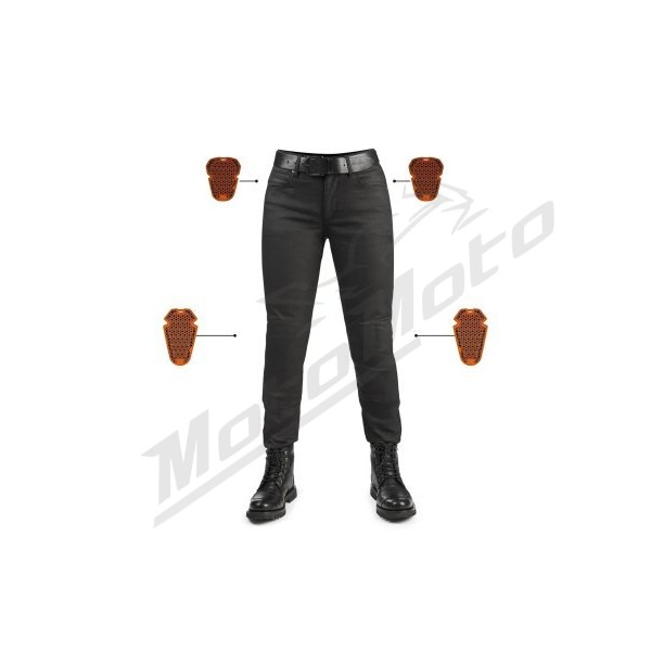 Moteriški džinsai PANDO MOTO LORICA BLACK A Slim Fit Cordura®