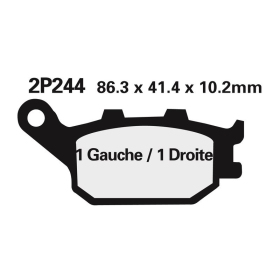 NISSIN Street Semi-Metallic Brake pads - 2P-244NS Honda / Kawasaki / Suzuki / Yamaha 400-1200cc 91-25