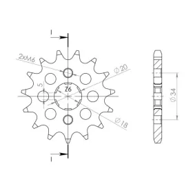 Supersprox / JT Front sprocket 428 16T Gilera / Kymco 125cc 97-05
