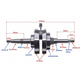 CRANKSHAFT FOR SYM X-PRO 125 / SYMPHONY 125