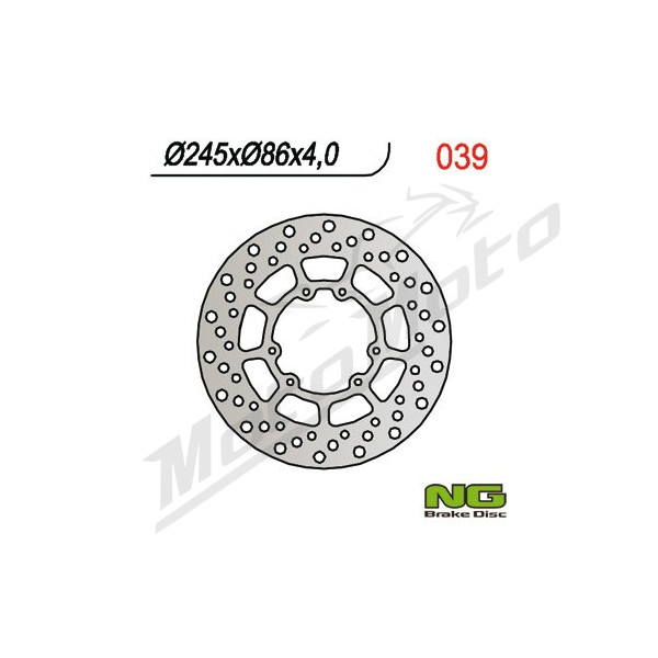 NG BRAKES Priekinis fiksuotas stabdžių diskas 245mm Yamaha WR / XT / XTZ / YZ 125-360cc 89-21