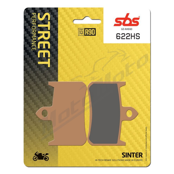 SBS HS Street Excel 622HS Sintered Front Brake Pads Honda CB F / CBR / NR / NSR / NTV / RVF / VFR / VTR 250-1000cc 88-06