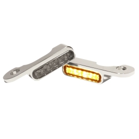 HEINZ BIKES LED Handlebar Turn Signals Chrome Harley Davidson FLHR / FLHRC / FLHX / FLTRX / FXDBP / FLTRU 1690/1923 03-20
