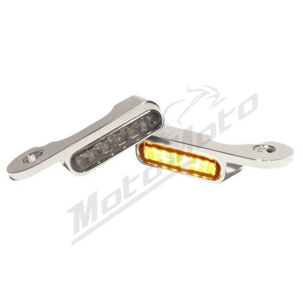 HEINZ BIKES LED Handlebar Turn Signals Chrome Harley Davidson FLHR / FLHRC / FLHX / FLTRX / FXDBP / FLTRU 1690/1923 03-20