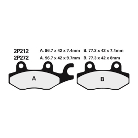 NISSIN stabdžių trinkelės Cagiva / Kawasaki / Lambretta / MZ / Triumph / Yamaha 89-24