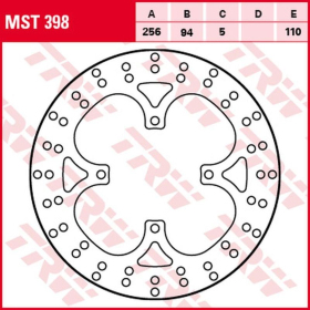 TRW ZF Rear Brake Disc 256mm Honda / Piaggio 125-800cc 90-13