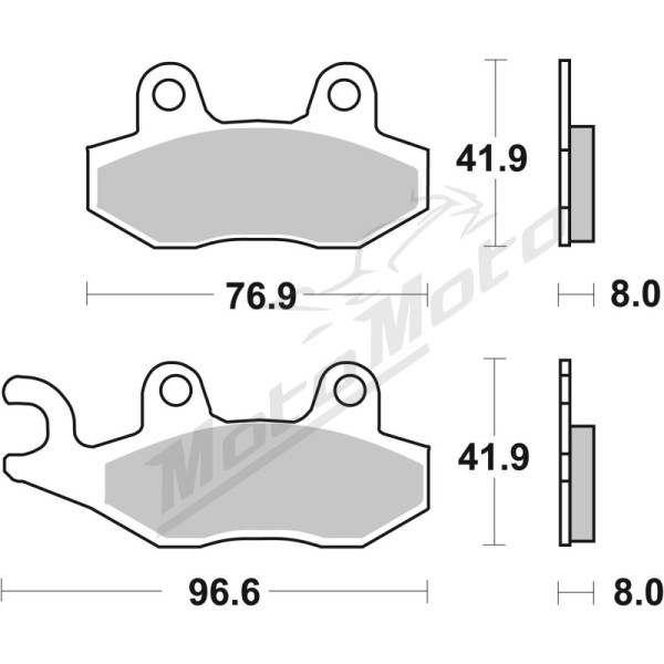 SBS HS Street Excel 611HS Sintered Front Brake Pads Aprilia / Kawasaki / Suzuki / Triumph / Yamaha 125-1200cc 89-25