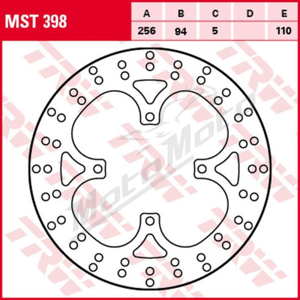 TRW ZF Rear Brake Disc 256mm Honda / Piaggio 125-800cc 90-13