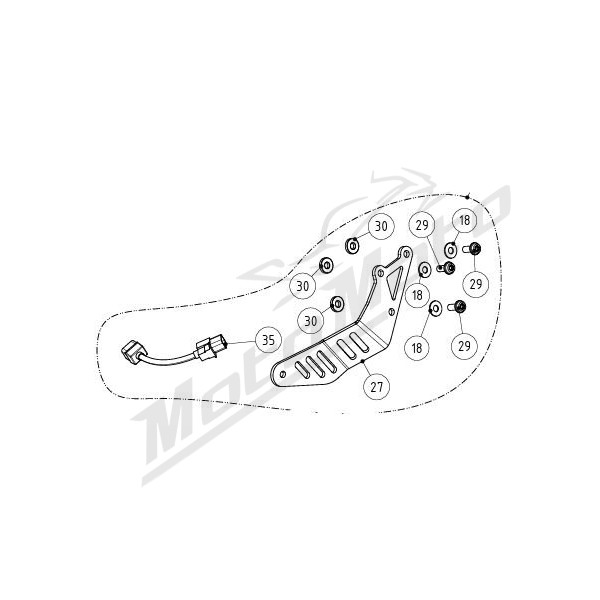 AKRAPOVIC Muffler Bracket Aluminum Yamaha MT-09 890 21-23