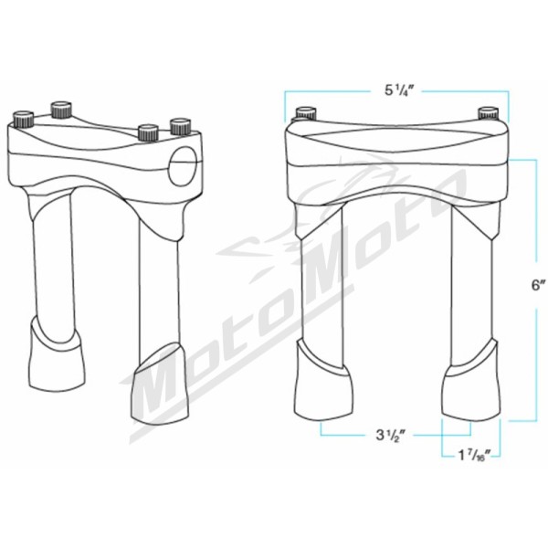 BILTWELL Murdock Handlebar Risers 15cm
