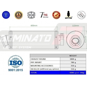 Exhaust kit Dominator Round BMW R850RT 