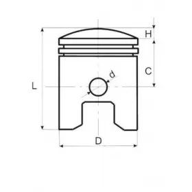 Piston HONDA MBX 80cc PIN Ø12 Ø49,50-52