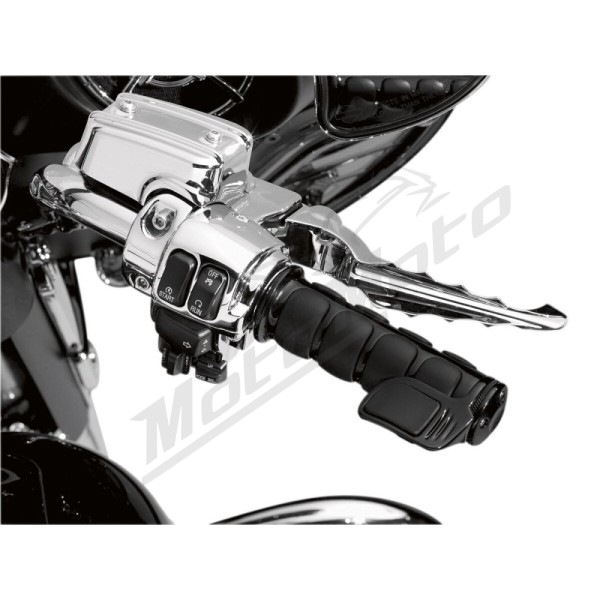 KURYAKYN ISO Black Grips Ø25.4mm Kawasaki / Suzuki / Victory / Yamaha 650/1900 87-25 