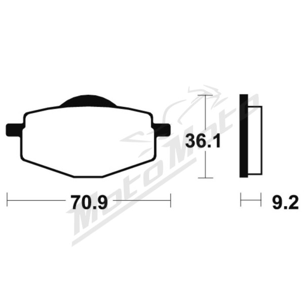 TECNIUM Scooter Organic Brake pads ME75 Malaguti / Yamaha 50/160 85-11