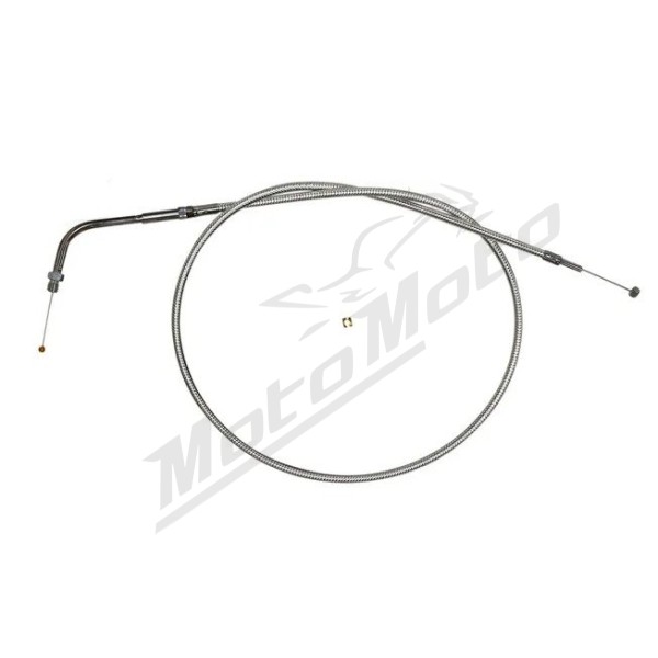 MAGNUM SHIELDING Chrome Throttle Cable Harley Davidson FLH / FLHS / FLTCU / FXB / FXRS / FXS / XLH 883/1340 82-95 91.5cm