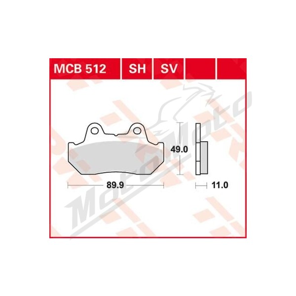 TRW SH Series Sindered Rear Brake Pads Honda CB / CBR / CBX / CX / FT / GL / NSR / VF / VFR 250-1100cc 81-90