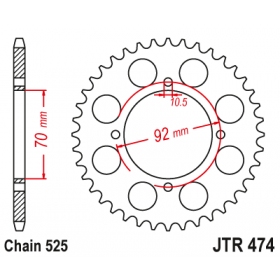 Rear sprocket JTR474