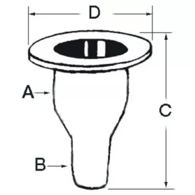 Osculati thru hull white plastic 1 1/4"