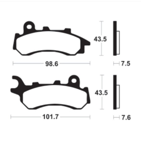 TECNIUM Organic Brake Pads ME464 Honda PCX 125 18-20