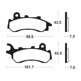 TECNIUM Organic Brake Pads ME464 Honda PCX 125 18-20