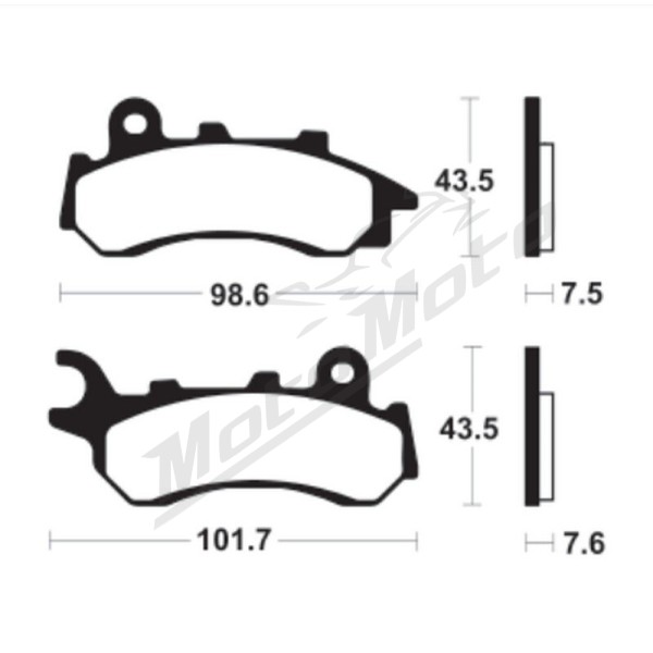 TECNIUM Organic Brake Pads ME464 Honda PCX 125 18-20