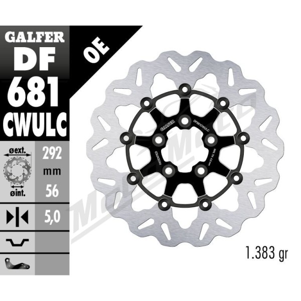 GALFER Wave® Rear Brake Rotor Harley Davidson XLH / XL / FXSB / FXDI / FXCWC / FLSTF / FLD 883-1690cc 00-23