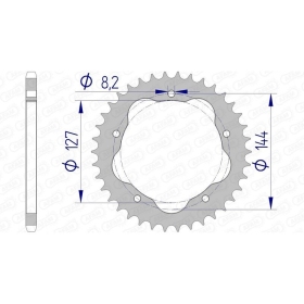 AFAM Aluminium Rear Sprocket 520 36-44 teeth