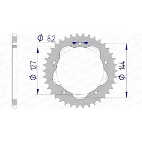 AFAM Aluminium Rear Sprocket 520 36-44 teeth