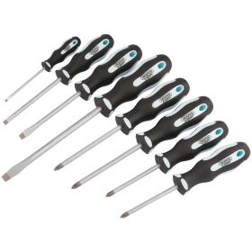 DRAPER Expert Heavy Duty Soft Grip Screwdriver Set - 8 Pieces