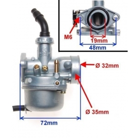 Carburetor (screwed on) 15mm ATV / CROSS 50-70-110cc 4T