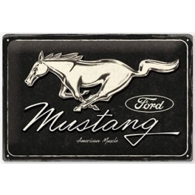 Metal tin sign MUSTANG 20x30